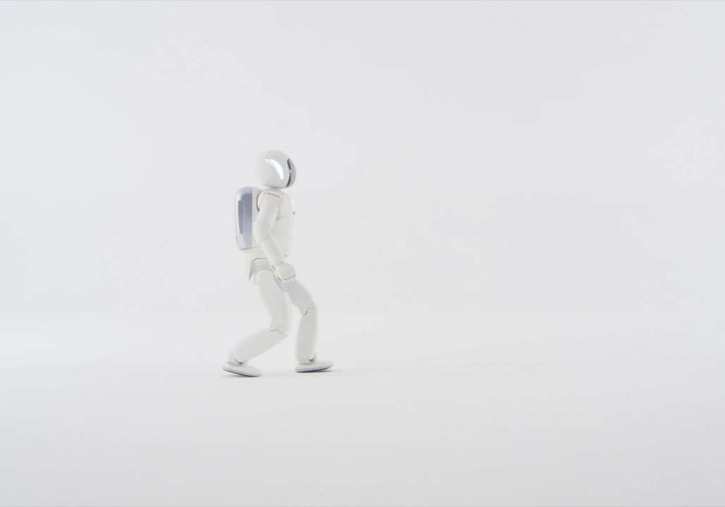 Honda ASIMO humanoid robot walking animation