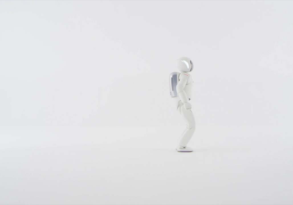 Honda ASIMO humanoid robot walking animation